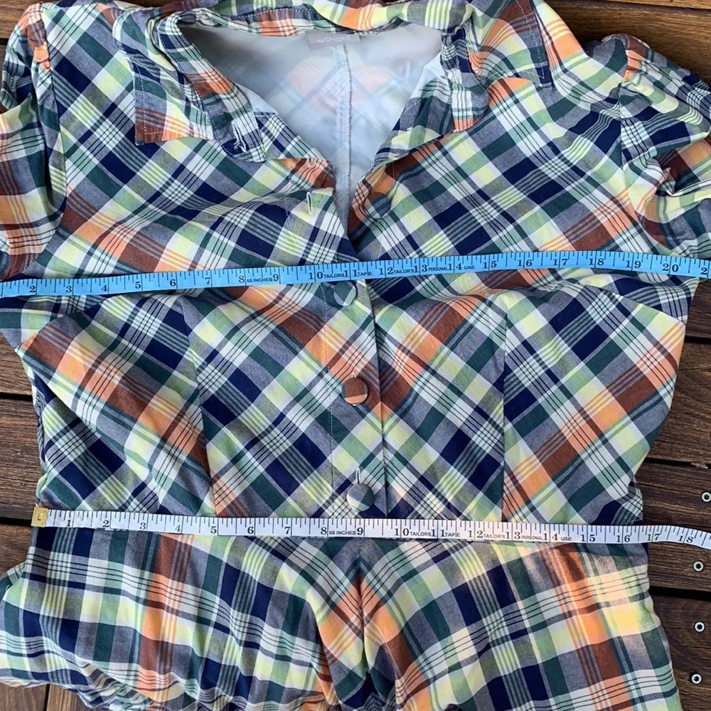 Eshakti XL 16 Plaid Dress Vintage Pinup Autumn Vibes - Picture 8 of 9